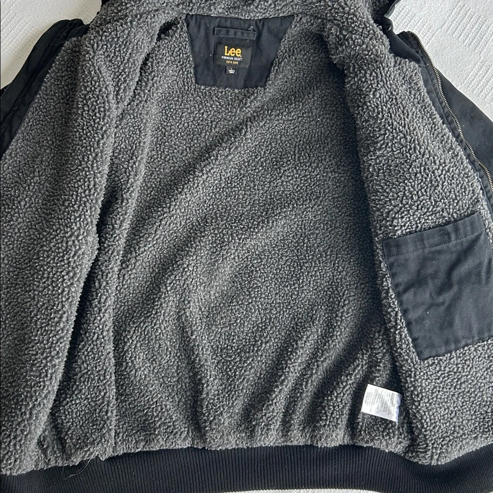 Lee Premium Select Women’s Black Hooded work Jacket size Large - Picture 6 of 8